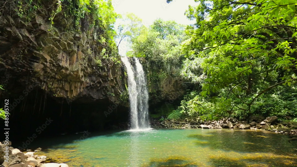 Slow Pan Down Revealing a Large Waterfall and Big Pond
Slow Pan Down Revealing a Large Waterfall and Big Pond