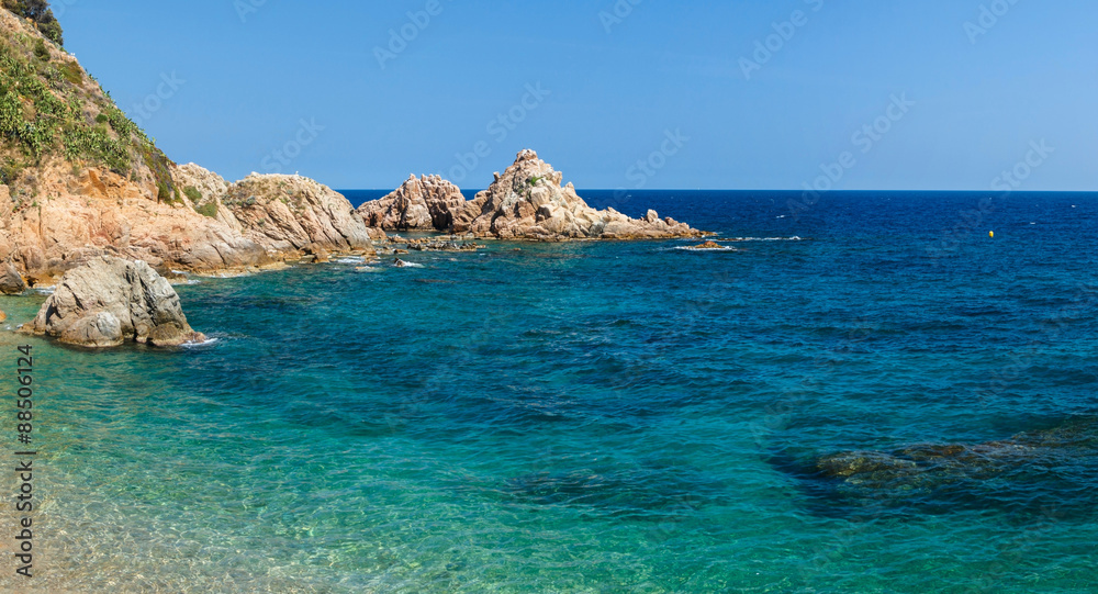 Mediterranean Sea and transparent water Mediterranean Sea and transparent water