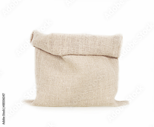 Sackcloth bags isolated on white background