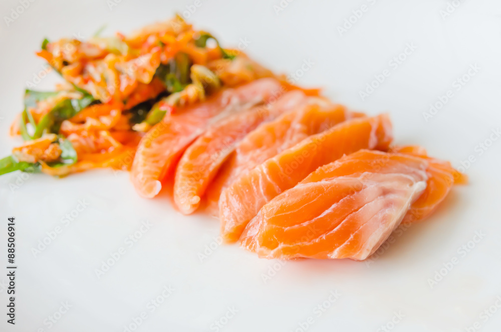 Salmon sashimi Salmon sashimi