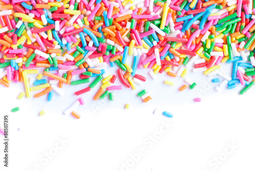 Sugar sprinkle dots, decoration for cake and bekery photo