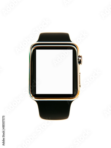 Smart watch wearable device isolated with white screen