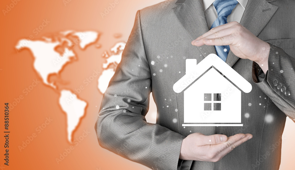 Home insurance concept. Home insurance concept.
