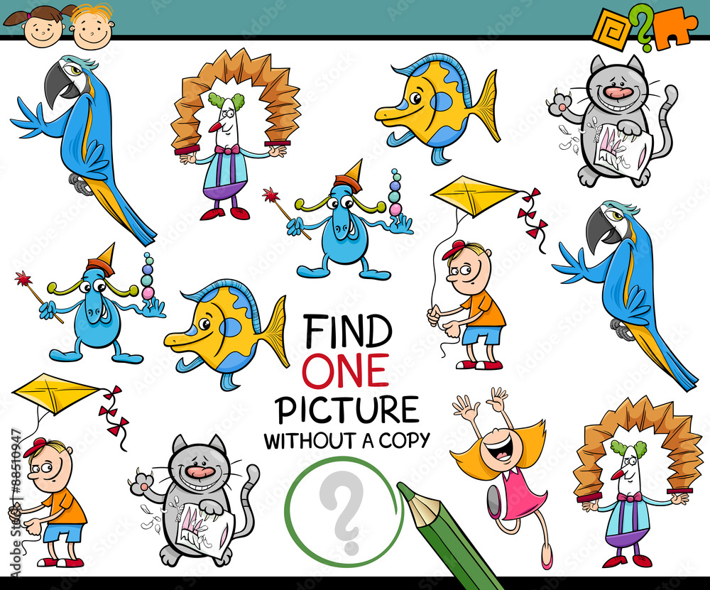 Fototapeta premium find one picture game for kids