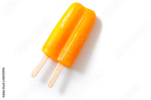 Popsicle sticks sweet orange flavor