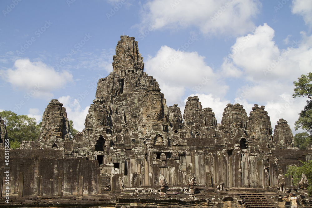 The Bayon, a Buddhist temple from the 1100's .near Siem Reap,Cambodia The Bayon, a Buddhist temple from the 1100's .near Siem Reap,Cambodia