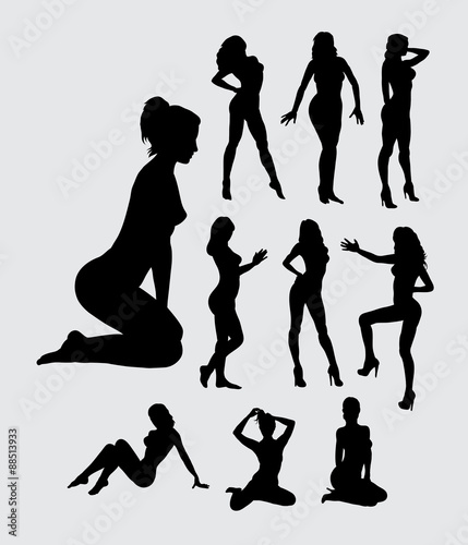 Sexy girl silhouettes
