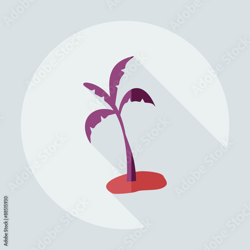 Flat modern design with shadow icons palm