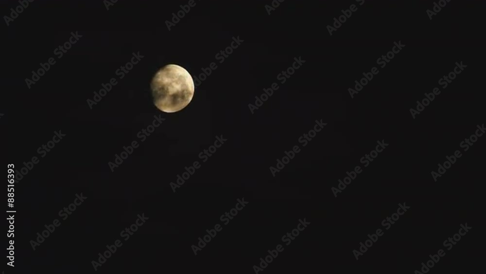 Full moon at night. 4k