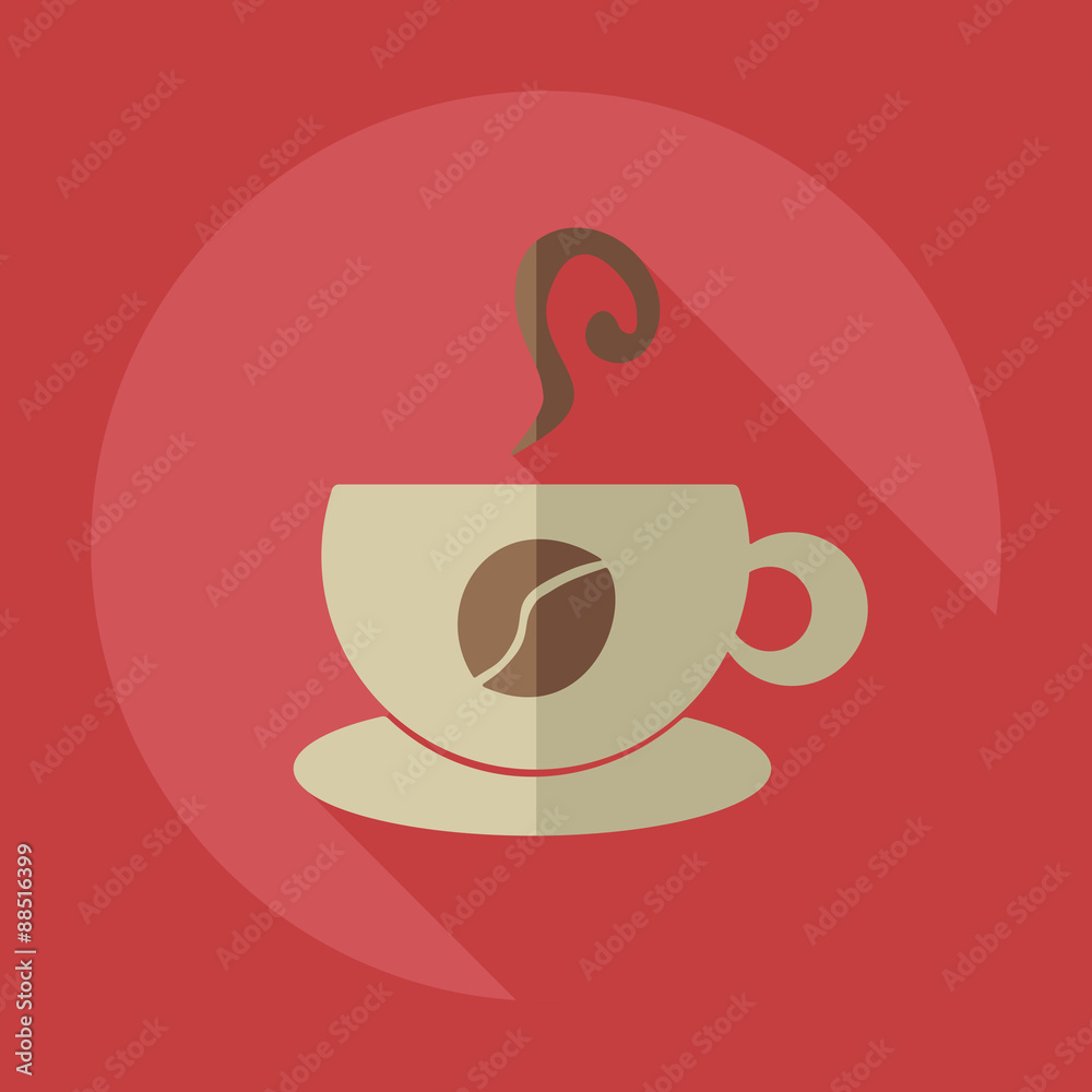 Flat modern design with shadow icon coffee Flat modern design with shadow icon coffee