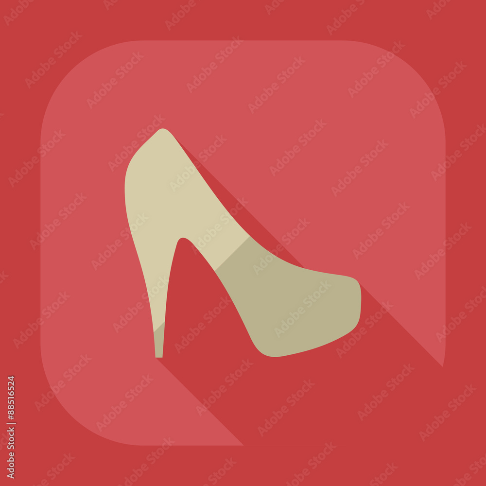 Flat modern design with shadow icon women's shoes Flat modern design with shadow icon women's shoes