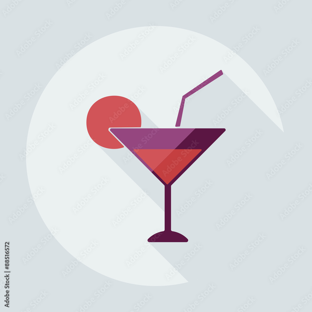 Flat modern design with shadow icons beverage Flat modern design with shadow icons beverage