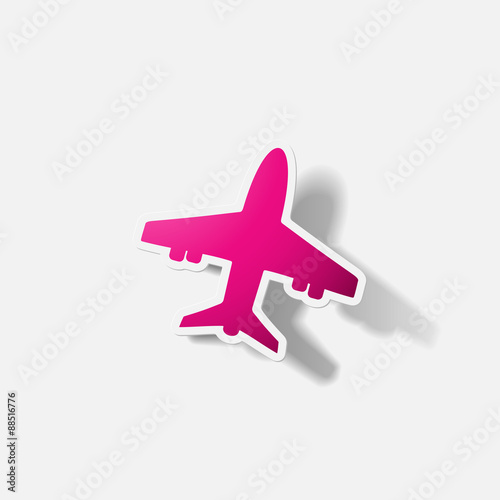 Wallpaper Mural Paper clipped sticker: plane Torontodigital.ca