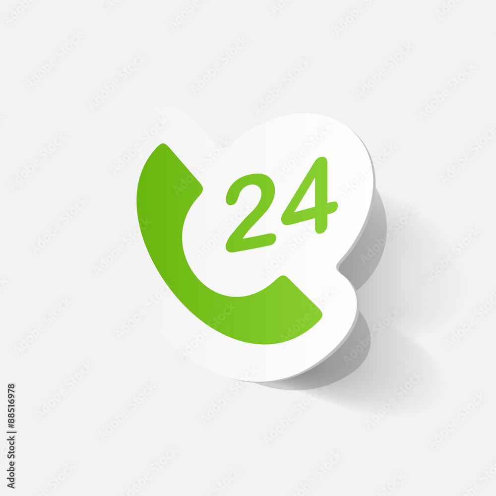 Paper clipped sticker: all-day customer support Paper clipped sticker: all-day customer support