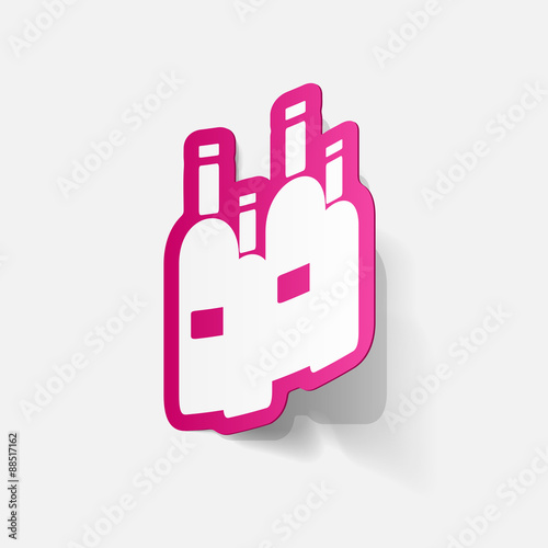 paper sticker: wine bottles