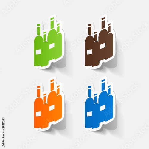paper sticker: wine bottles