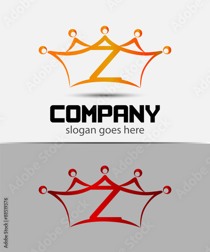 Abstract letter z logo design template
