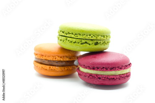 French colorful macarons.