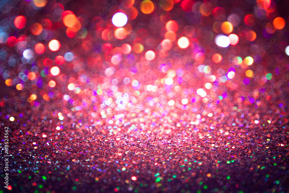 bokeh lights background with multi colors with motion blur. - obrazy, fototapety, plakaty 