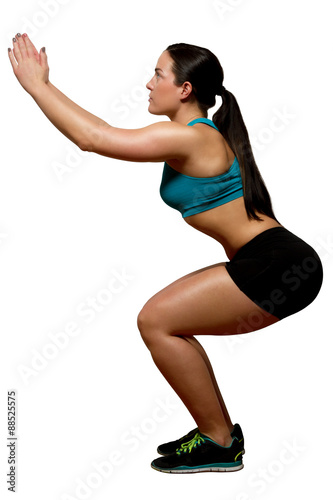 Athletic and toned young lady works out © EmeraldRaindrops