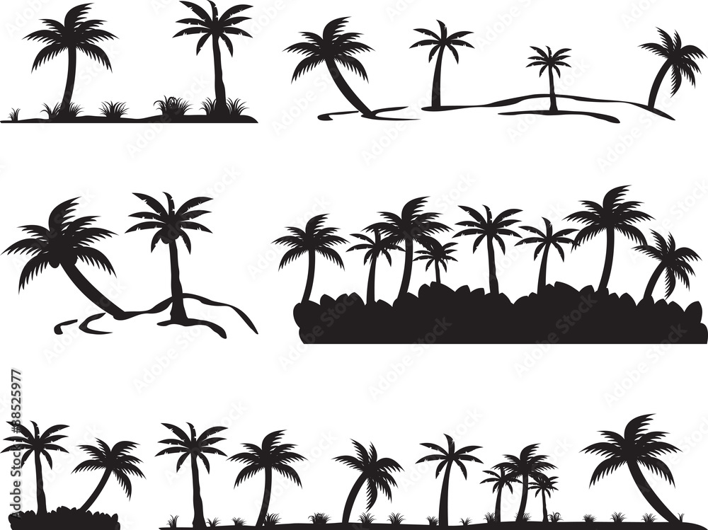 Fototapeta premium Tropical islands isolated on white