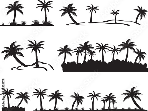 Tropical islands isolated on white