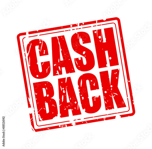 Cash back red stamp text