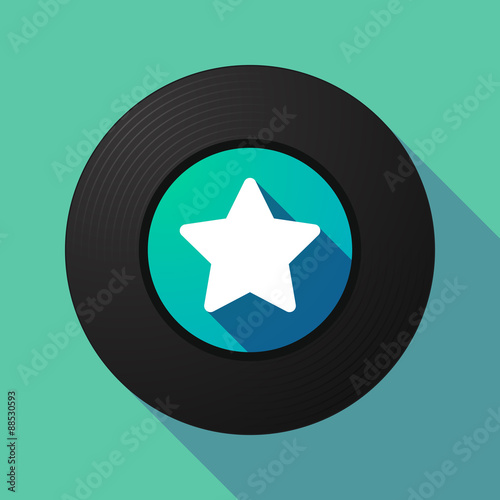 Vinyl record with a star