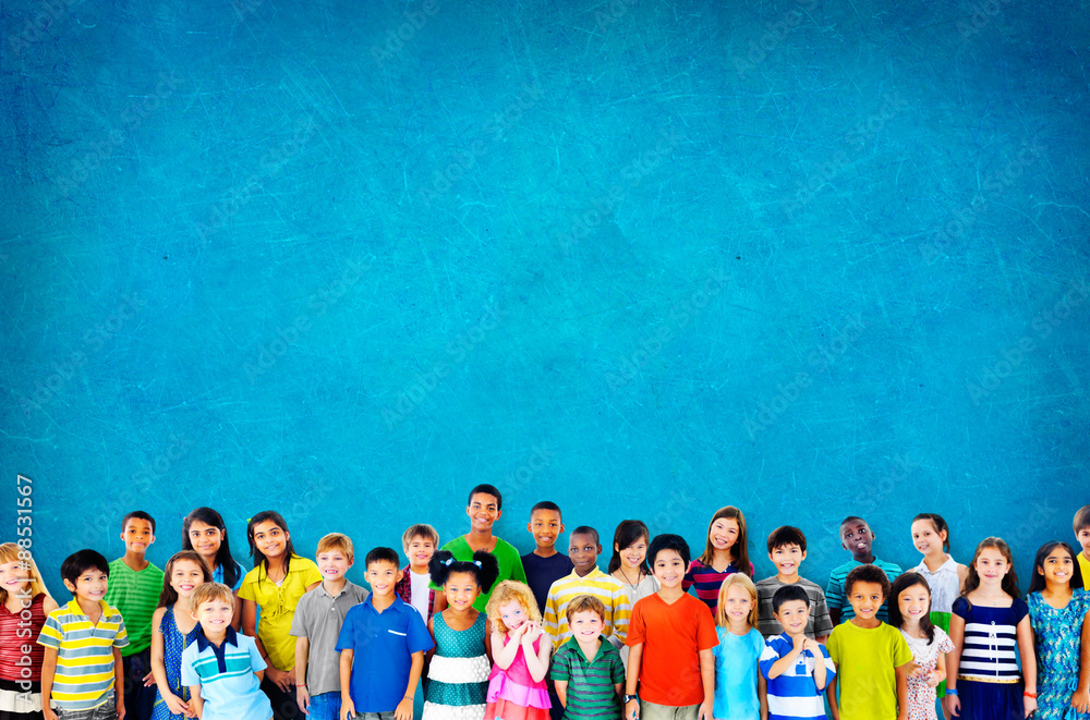 Obraz premium Children Kids Childhood Friendship Happiness Diversity Concept
