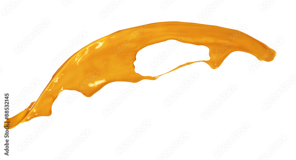splash of orange paint isolated on white background splash of orange paint isolated on white background