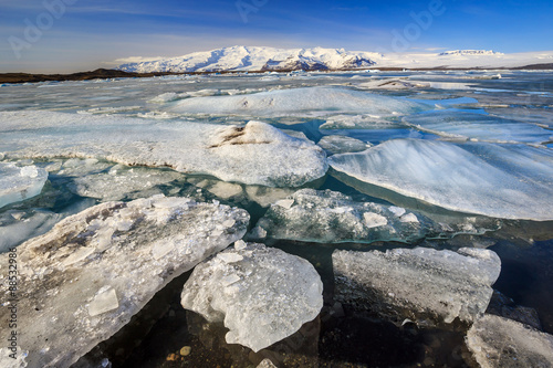 Iceberg in Jokulsarlon glacial lagoon
