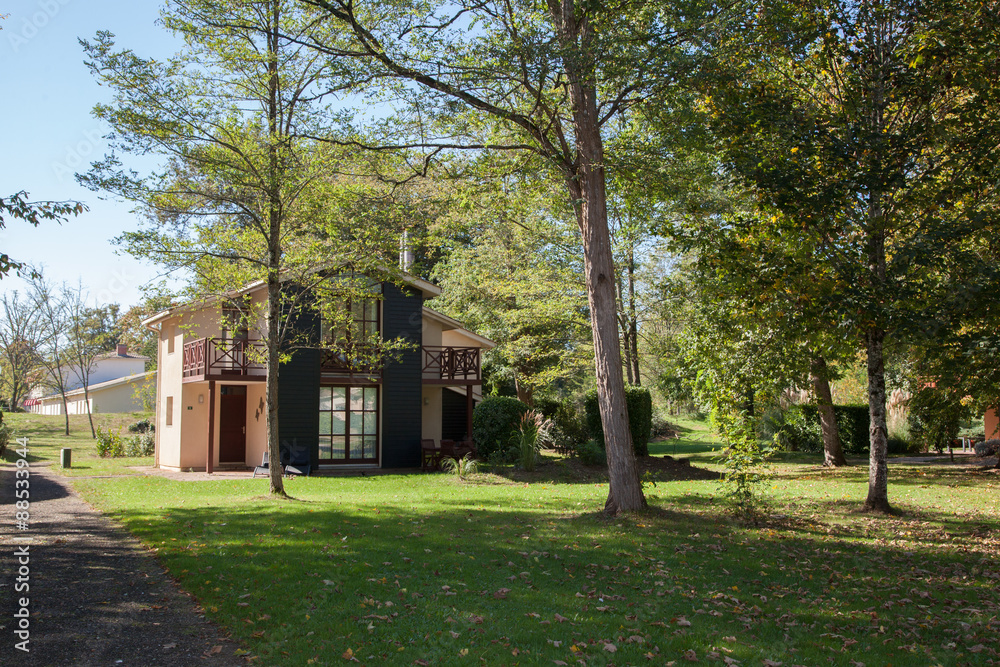Beautiful modern house with garden, outdoor Beautiful modern house with garden, outdoor
