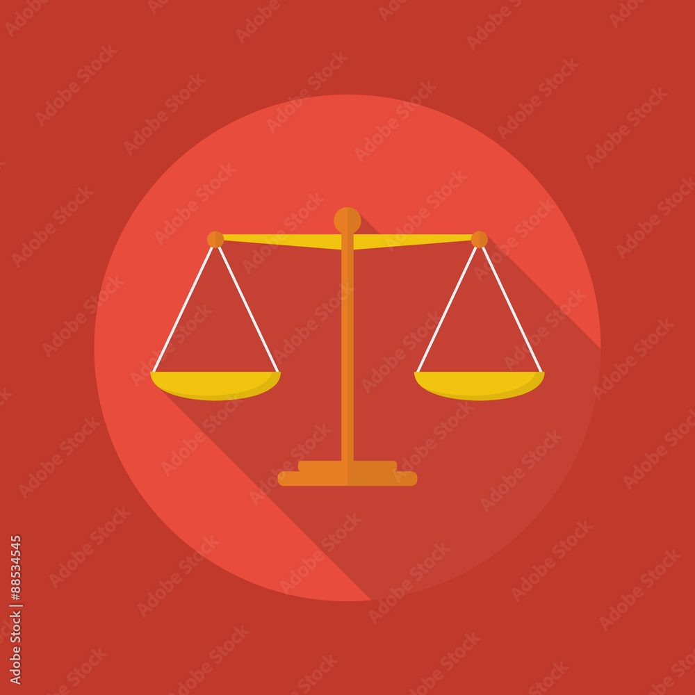 Business Flat Icon. Balance scale Business Flat Icon. Balance scale