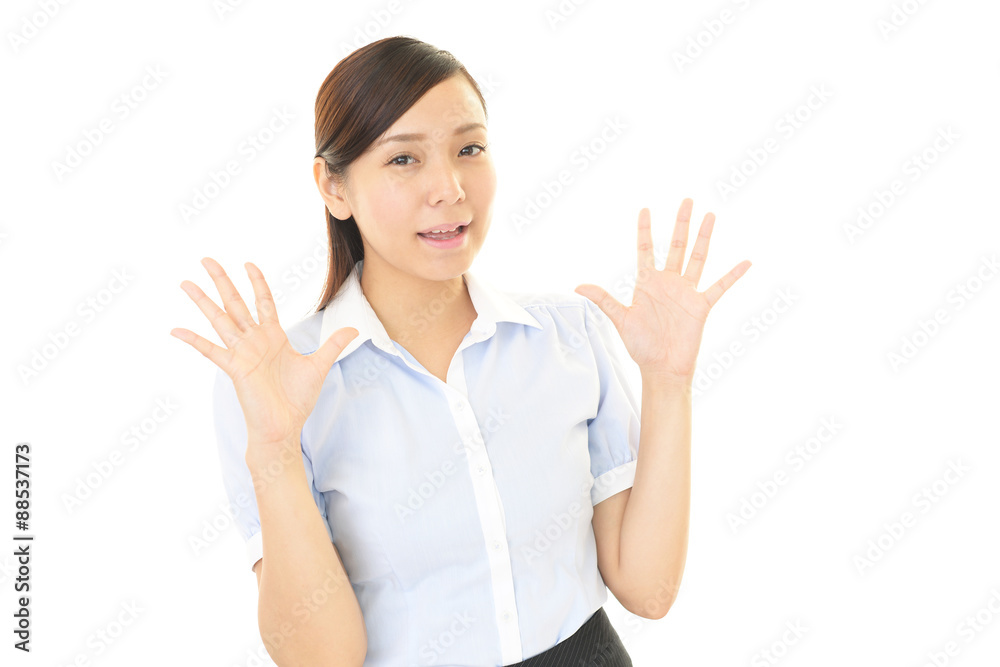驚く女性 驚く女性
