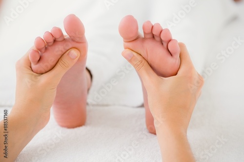 Close-up of a woman receiving foot massage © WavebreakMediaMicro