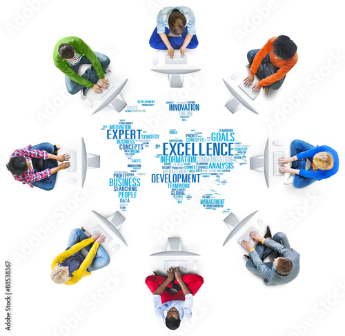 Excellence Expertise Perfection Global Growth Concept