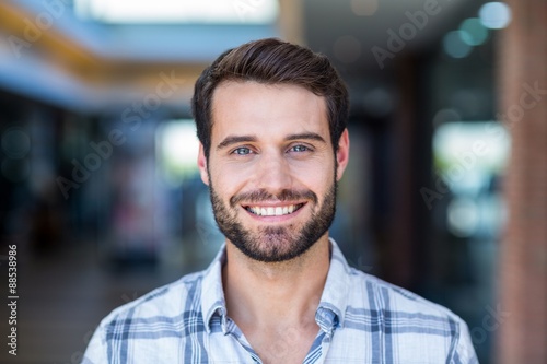 Portrait of happy smiling man photo