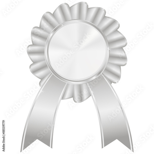 Silver award badge