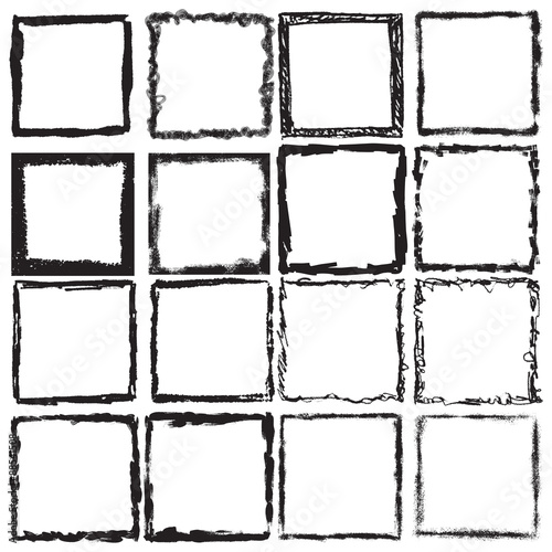 Grunge frame texture set - Abstract design template. Stock vector