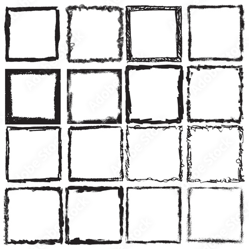 Grunge frame texture set - Abstract design template. Stock vector