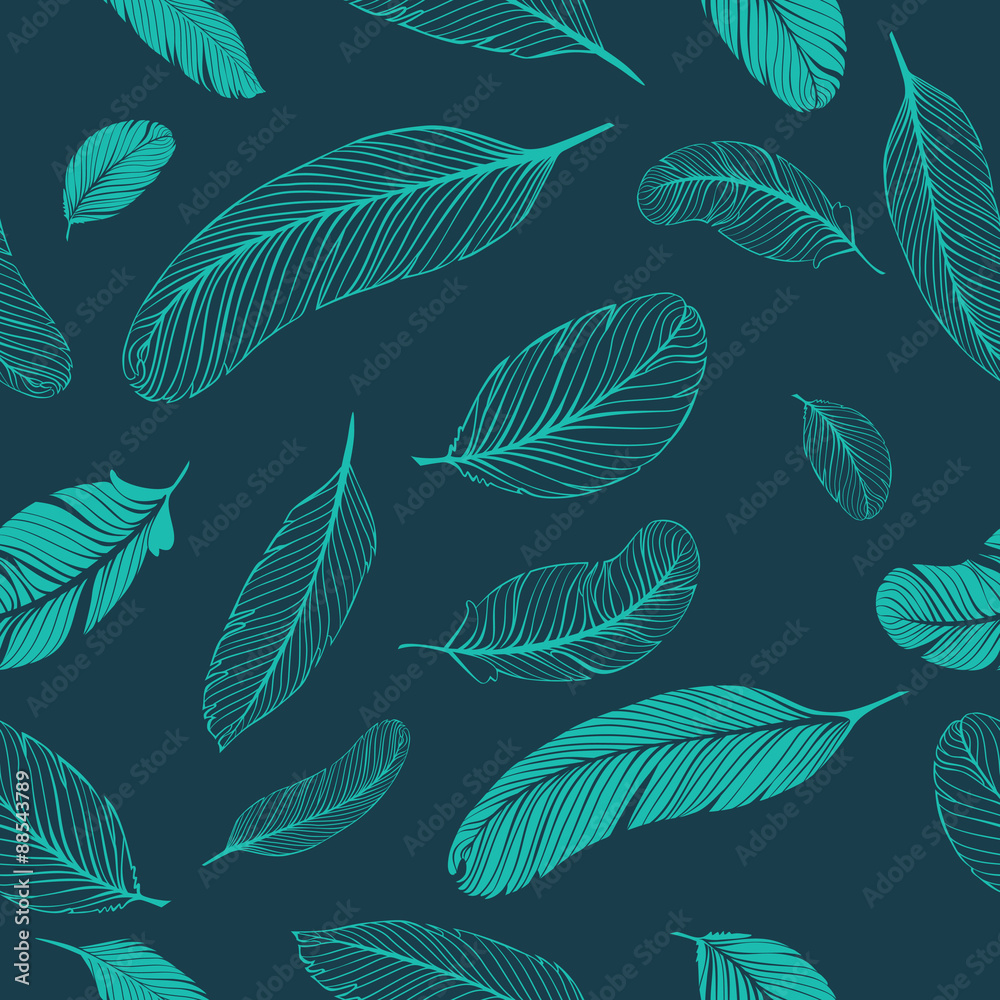 Feathers seamless pattern Feathers seamless pattern