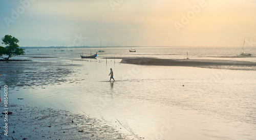 Indonesian fishermam village