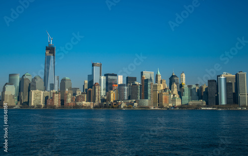 Manhattan view from Hudson river