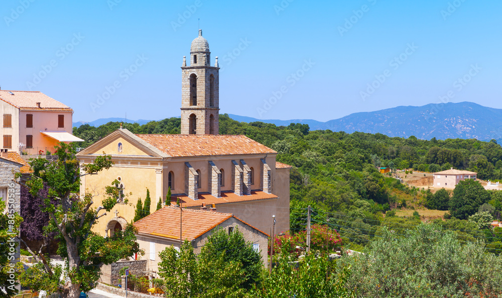 Small village Petreto-Bicchisano, Corsica, France