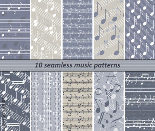 10 seamless music patterns