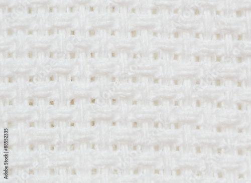 White knitted canva background macro