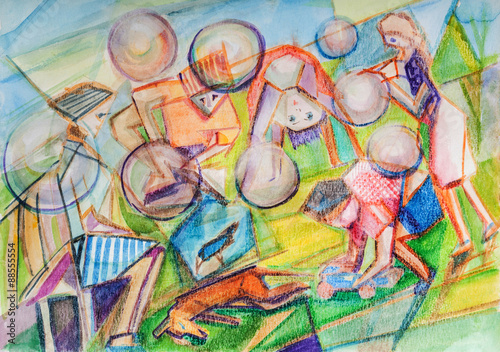 Soap bubbles of the childhood