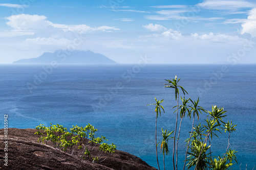 Seychellen Insel am Horizont