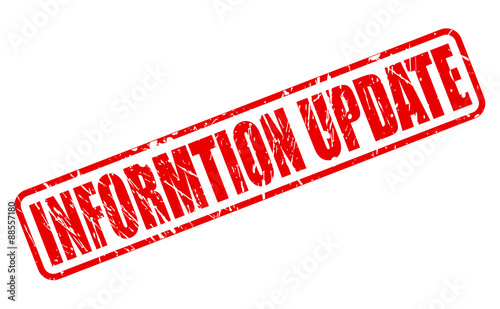 Information update red stamp text