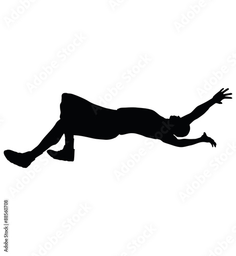 man falling down